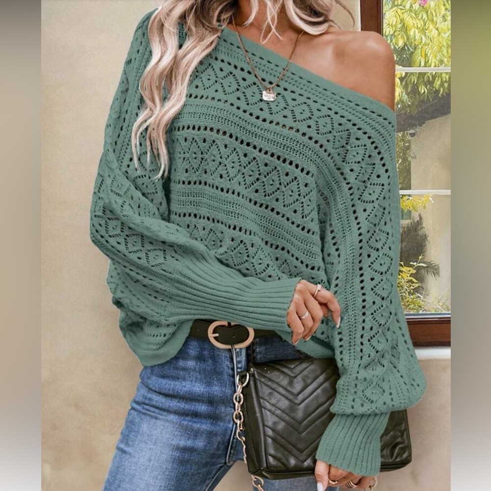 Luxe off shoulder sweater top